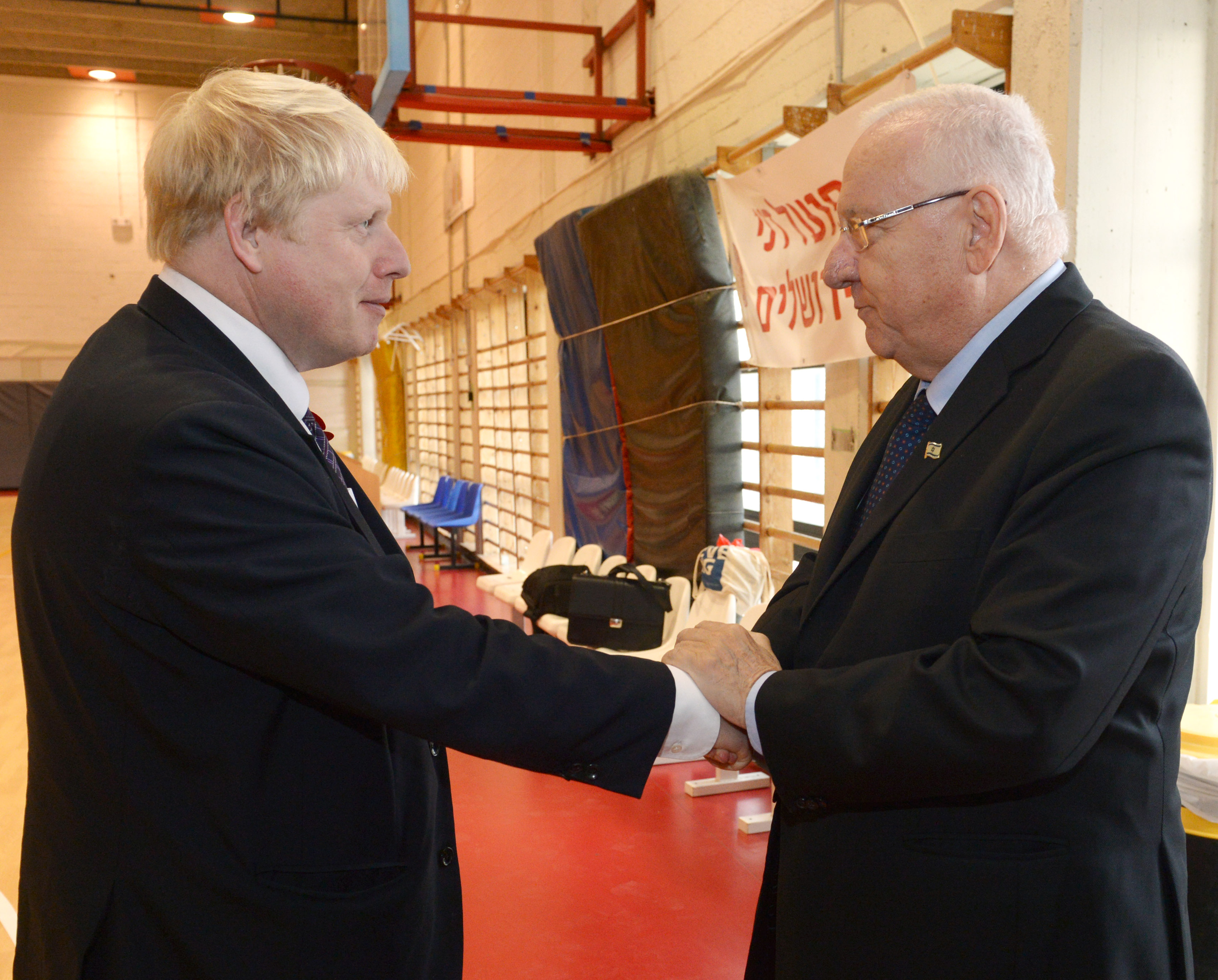 Staatspräsident Reuven Rivlin und UK-Premierminister Boris Johnson